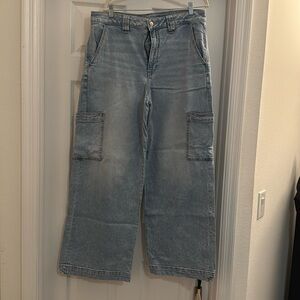 American Eagke High Rise Wide Leg Stretch Jean